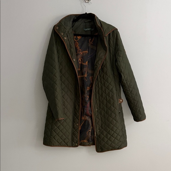 Lauren Ralph Lauren Quilted Green Utility Jacket - Picture 14 of 16